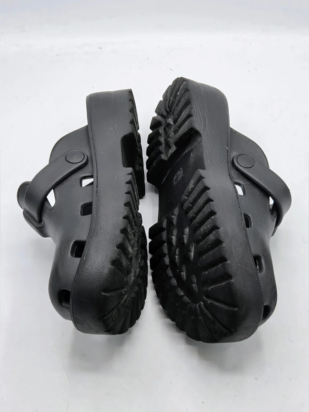 Free People Black Rubber Platform Buckle Clogs EU 37 / US 6 - Picture 7 of 16